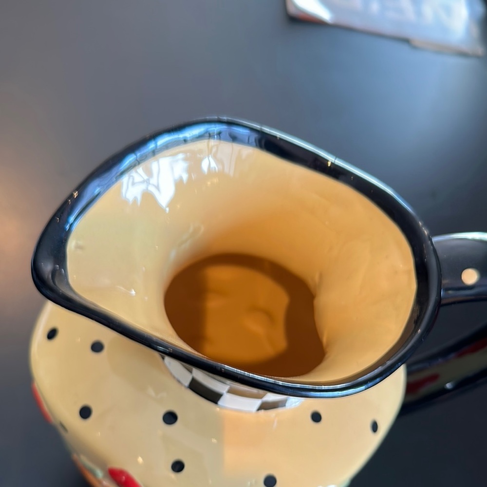 Cherry Pattern Ceramic Pitcher - Picture 4 of 4